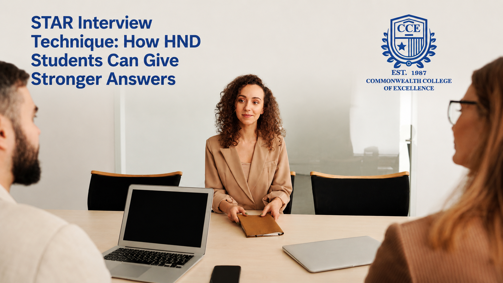 Student preparing an interview answer with the STAR interview technique for students